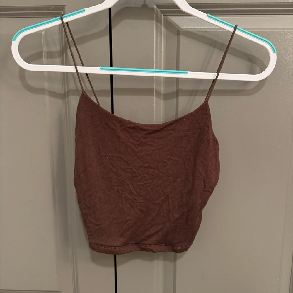 Brown Spaghetti Strap Top